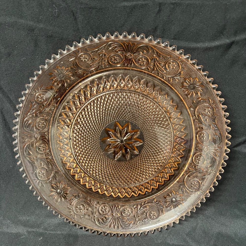 Vintage Pink Tiara Sandwich Glass Large Serving Plate